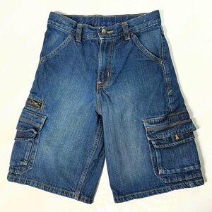 WRG Jean Co Jeans Shorts Boys Size 12 Cargo Denim Medium Blue wash